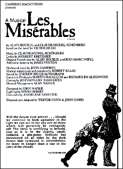 Playbill Archives Les Miserables 1987 Playbill